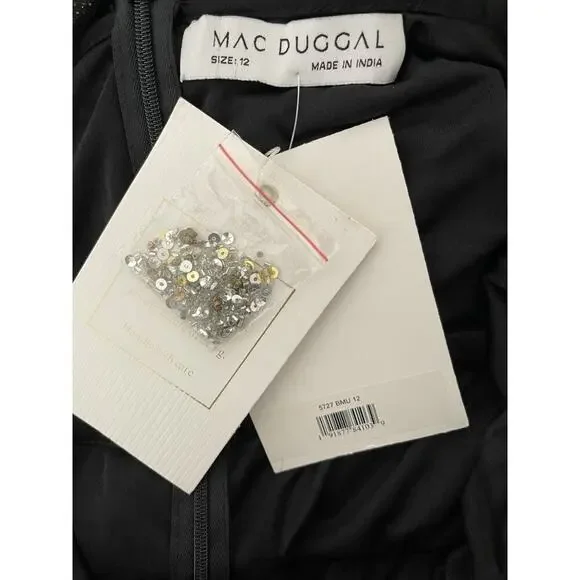 Mac Duggal 5727 Elegant Beaded Sequin Embellished Midi Dress‎ Size 12 $498 - Picture 7 of 7
